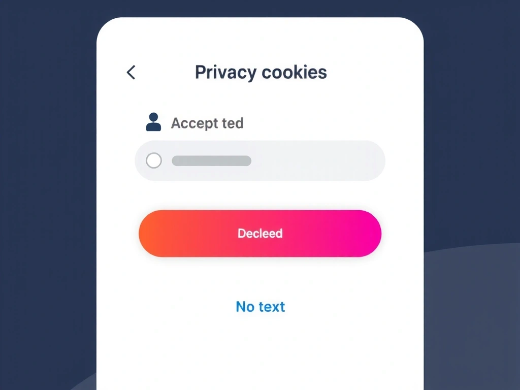 Ilustración de un panel de control con opciones de privacidad y cookies